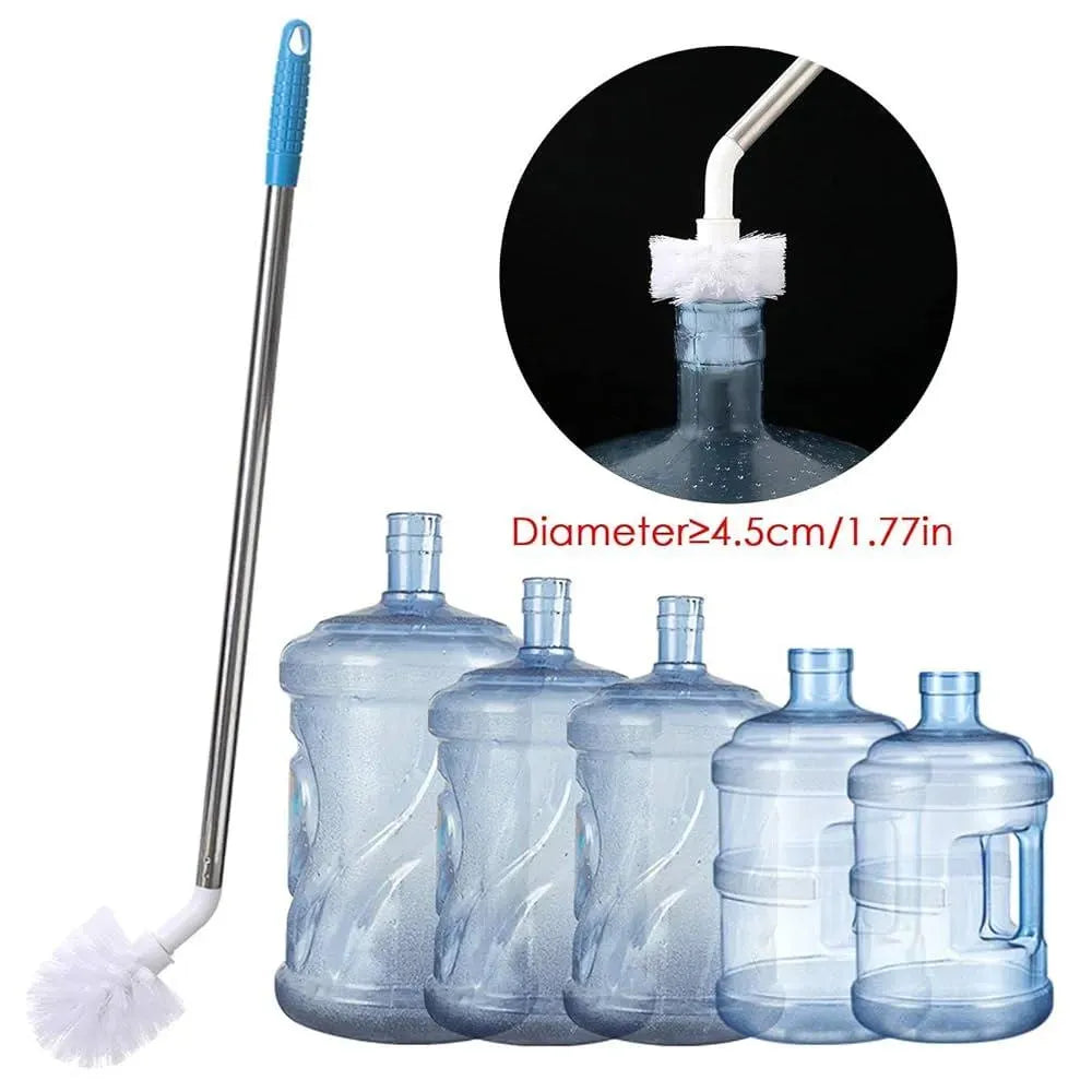 19 Litre Water Bottle Cleaning Brush Adjustable Long Handle 40 to 60cm Deep Cleaning Brush for Gallon Bottles (Random Color)