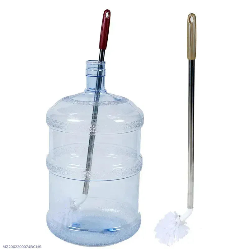 19 Litre Water Bottle Cleaning Brush Adjustable Long Handle 40 to 60cm Deep Cleaning Brush for Gallon Bottles (Random Color)
